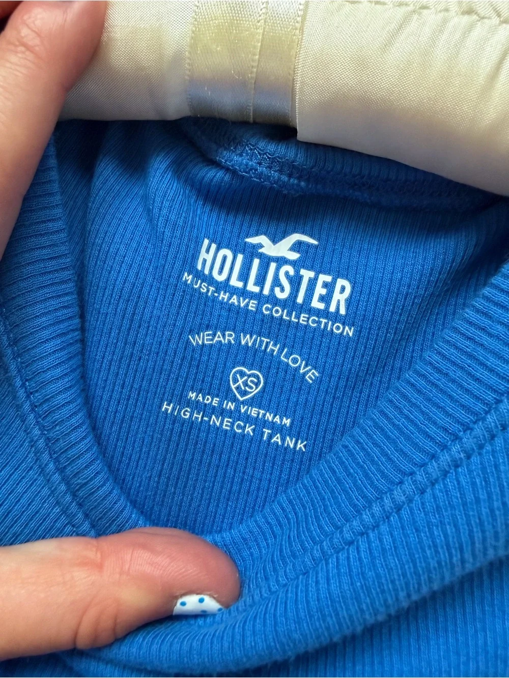 HOLLISTER - Royal Blue Ribbed Tank Top - Picture 4 of 4